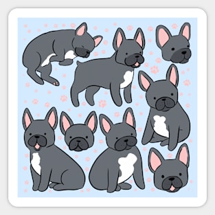 french bulldog illustration Sticker